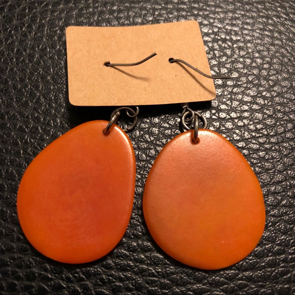 Tree Of Life Carved Tagua Nut Earrings - Picture 6 of 6